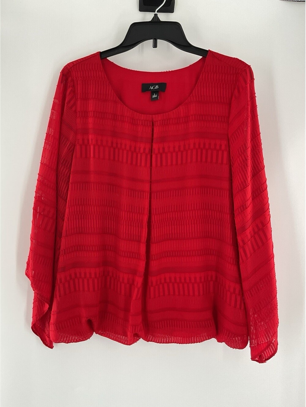 AGB women’s Red Large Blouse Round Neck 108